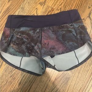 lululemon athletica Black and Purple Athletic Shorts
2.5 inseam